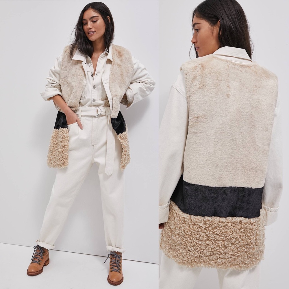 Anthropologie Faux-Fur And Shearling Vest